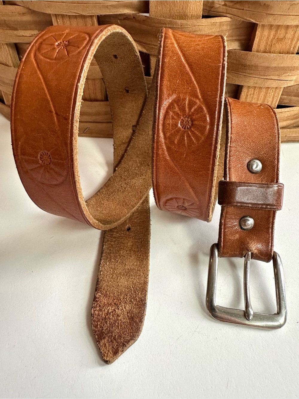 Mini Retro Leather Belt 24-26”